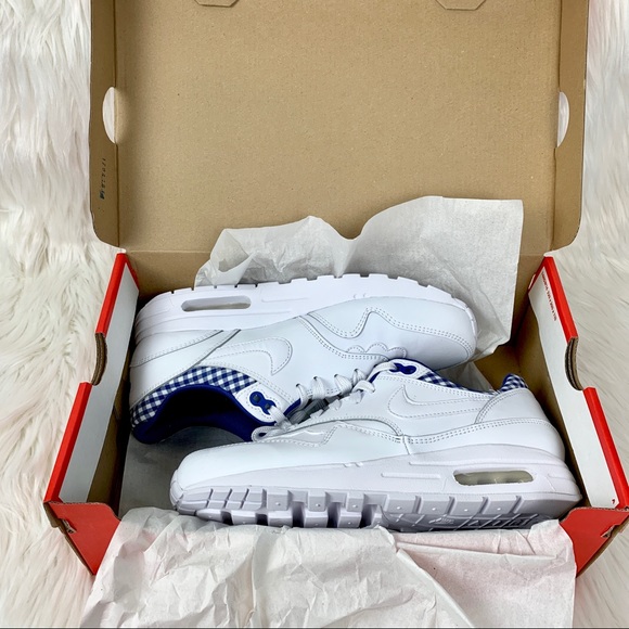 Nike Air Max 1 OG Women’s White Blue Plaid - Picture 8 of 8